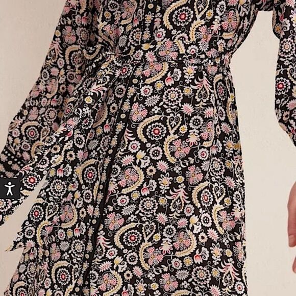 BODEN Dress Black Tropic Charm Shirtdress Size 8 • NEW WITH TAGS • - Picture 4 of 15